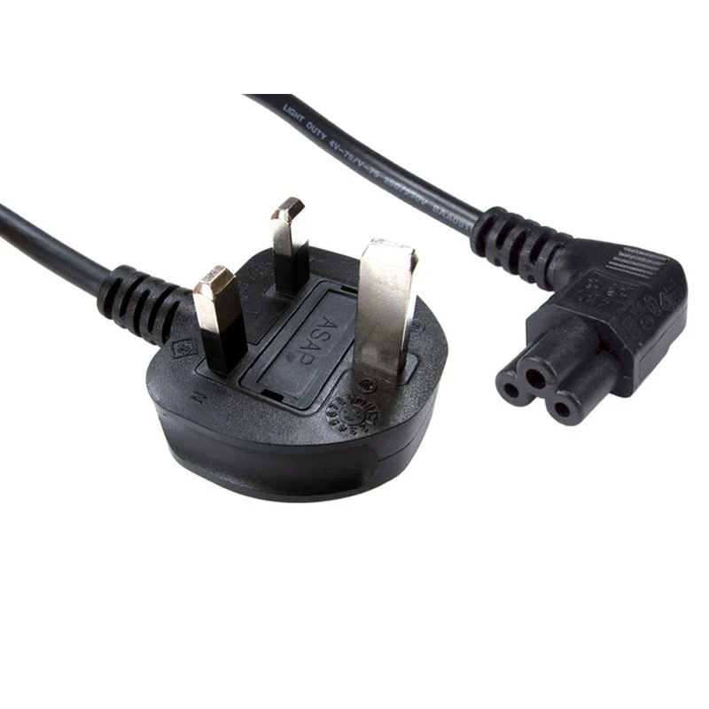 Image of FDL 2M UK MAINS CABLE - UK PLUG TO R/A C5 (CLOVER LEAF) SOCKET
