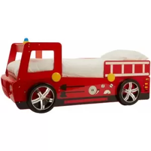 Image of Kids Red Fire Engine Bed - Premier Housewares