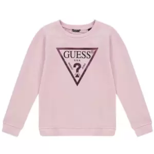 Image of Guess Logo Sweatshirt - Pink