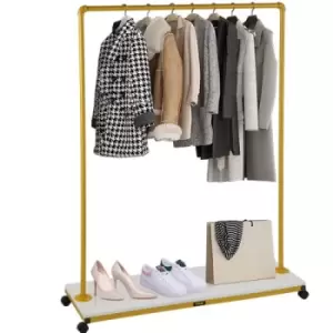 Image of VEVOR Clothing Garment Rack, 120 x 36 x 160 cm, Heavy-duty Clothes Rack w/ Bottom Shelf, 4 Swivel Casters, Sturdy Steel Frame, Rolling Clothes Organiz