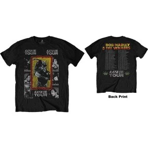 Image of Bob Marley - Kaya Tour Mens Medium T-Shirt - Black