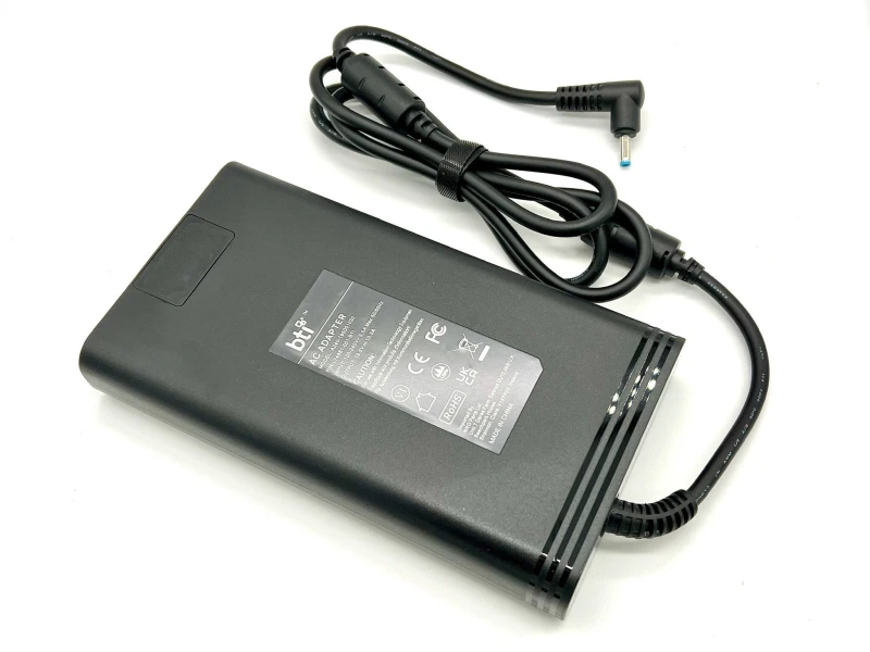 Image of Origin Storage BTI 200W AC Adapter for HP Envy 15-EP HP Gaming Laptop 15 16 Zbook 15 G5 G6 with 4.5mm x 3.0mm connector. UK power cable L74881-001-BTI