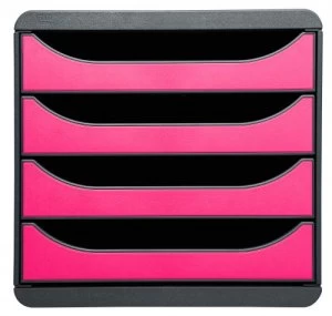 Image of Exacompta Big Box Iderama Black/Raspberry