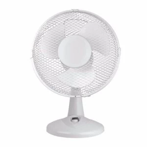 Image of Zexum White 9" Oscillating Portable Desk Fan