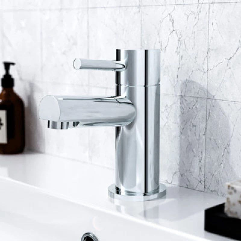 Image of Nes Home Blossom Bathroom Basin Sink Chrome Single Lever Mono Mixer Tap