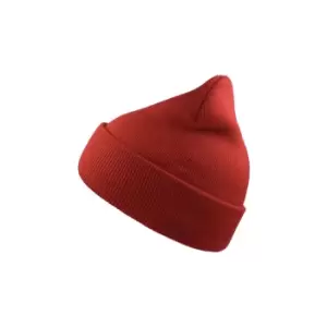 Image of Atlantis Wind Double Skin Beanie With Turn Up (One Size) (Red)