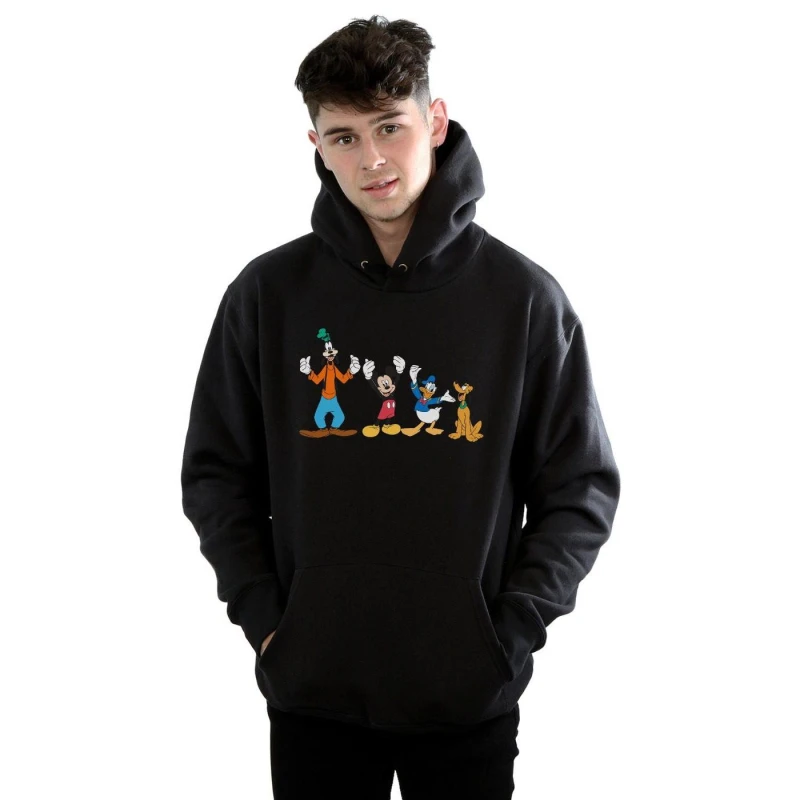 Image of Disney Men Mickey Mouse Friends Hoodie in Black Size: Small Black S Male 5059114489367