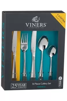 Image of Toronto 18/0 Stainless Steel 16 Piece Cutlery Set with 4 Steak Knives