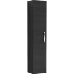 Image of Nuie - Athena Wall Hung 1-Door Tall Unit 300mm Wide - Charcoal Black
