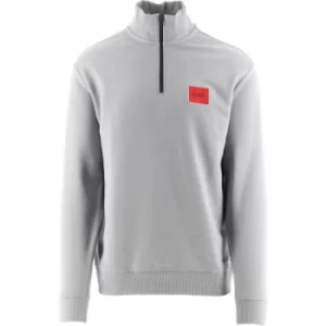 Image of HUGO Silver Durty Half-Zip Sweatshirt