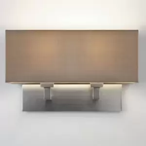 Image of Park Lane Indoor Twin Wall 2 Light Matt Nickel - Shade Not Included, E27