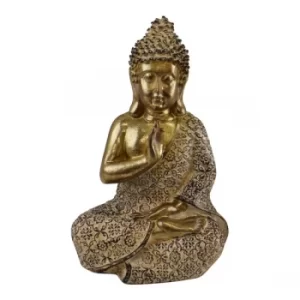 Image of Meditating Gold Sitting Buddha Ornament