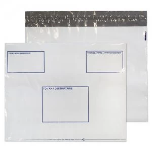 Image of Purely Packaging Polypost Polythene Pocket Peel and Seal White C3+ 330