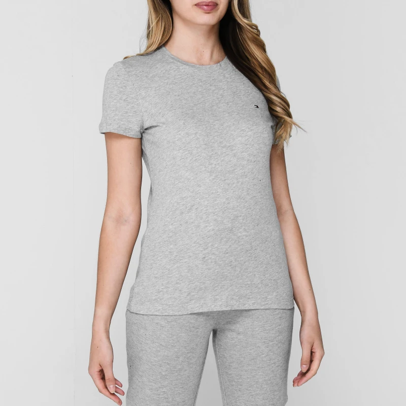 Image of Tommy Hilfiger Heritage Crew Neck T Shirt - Grey Grey 6