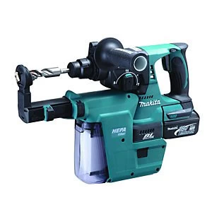 Image of Makita DHR242RFEV 18V Li Ion Cordless SDS Rotary Hammer Drill with 2 Batteries