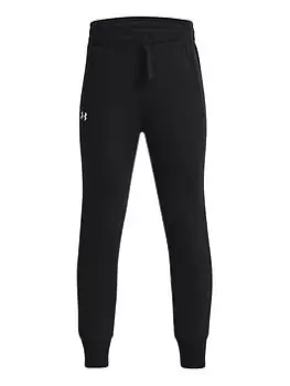 Image of Under Armour Girls Rival Fleece Joggers, Black/White, Size XL=13-15 Years, Women