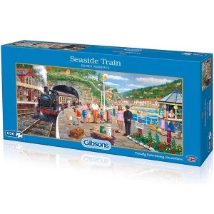 Image of Gibsons Seaside Train Jigsaw Puzzle - 636 Pieces