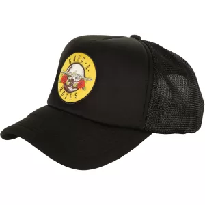 Image of Guns N' Roses - White Circle Logo Mens Baseball Cap - Black