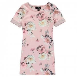 Image of Firetrap Bodycon All Over Print Dress Girls - Lotus Floral