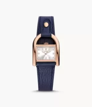 Image of Fossil Women Harwell Three-Hand Navy Eco Leather Watch