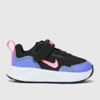 Image of Nike Black & Purple Wearallday Trainers Toddler