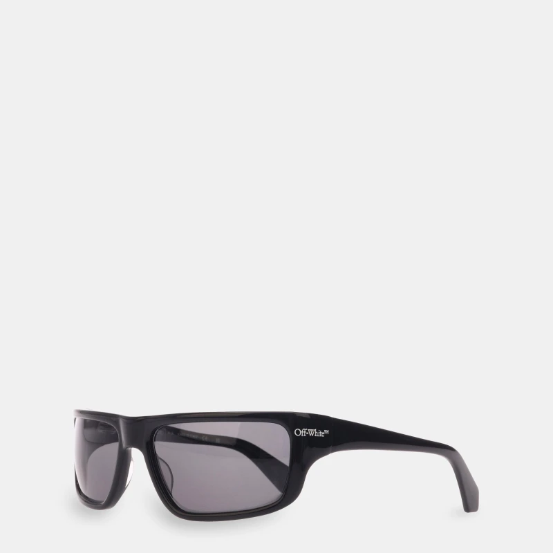 Image of Off White Bologna Sun Square Sunglasses Black Dark Grey unisex One Size