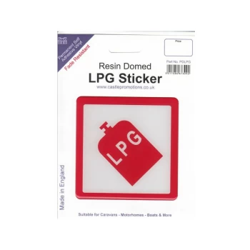 Image of Outdoor Vinyl Sticker - LPG On Board Domed Resin Sticker - PDLPG - Castle Promotions