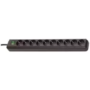 Image of Brennenstuhl 1159300010 Power strip (+ switch) 10x Black PG connector