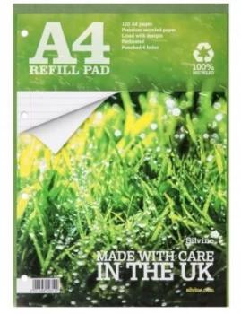 Image of Silvine Premium Recycled A4 Refill Pad Feint Ruled PK5