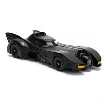 Image of DC Comics - Batman 1989 Movie Batmobile Metals Die-cast Toy Car with Die-cast Batman Figure (Black)