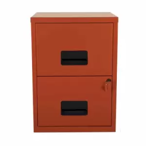 Image of Pierre Henry Metal 2 Drawer Maxi Filing Cabinet A4, Teracotta