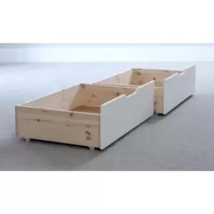 Image of 2 Chester White Underbed Storage Drawers