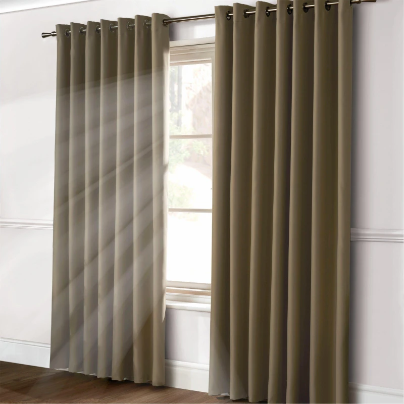 Image of Alan Symonds 100% Blackout Pencil Pleat 61" X 72" Beige