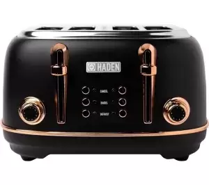 Image of Haden Heritage 4 Slice Toaster 205377 in Black & Copper