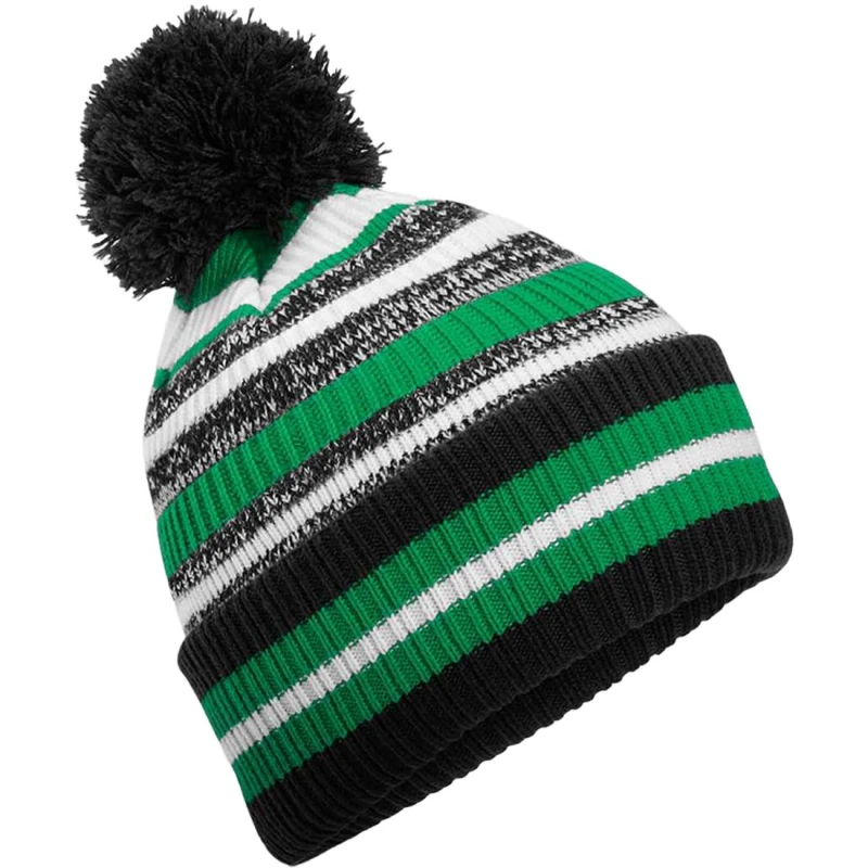 Image of Beechfield Beechfield Men Multi-Sport Fan Pom Pom Beanie in Jet Black Jet Black One Size Male 5063693917487