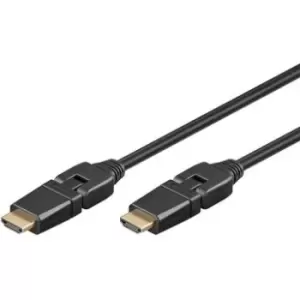 Image of Goobay 360-degree HDMI 2.0 Cable with Ethernet - 5m - Black