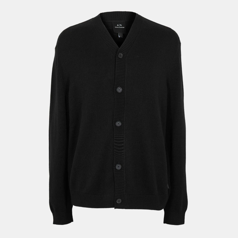 Image of Armani Exchange Mens Knit Cardigan Black UC001 male M