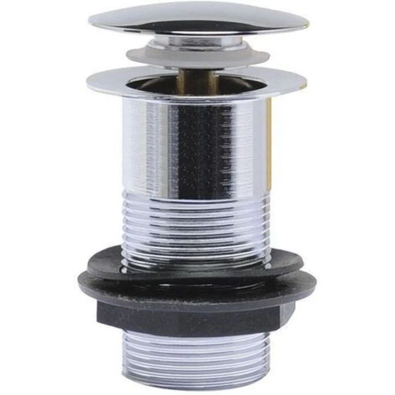 Image of nuie Easyclean Sprung Plug Basin Waste US - Chrome, Silver E338