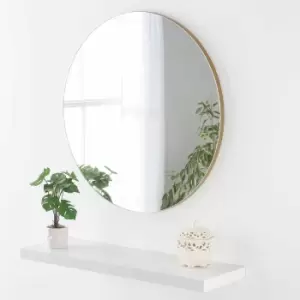 Image of Yearn Mirrors Yearn Minimal Round Mirror Gold 70cm Diameter