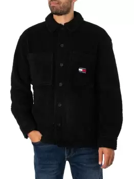 Image of Solid Sherpa Overshirt