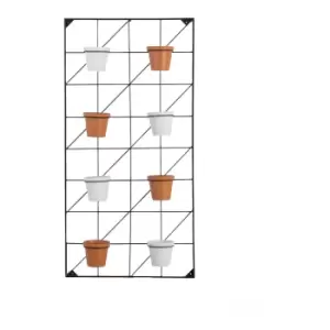 Image of Gallery Interiors Lina Wall Planters White & Terracotta / Large