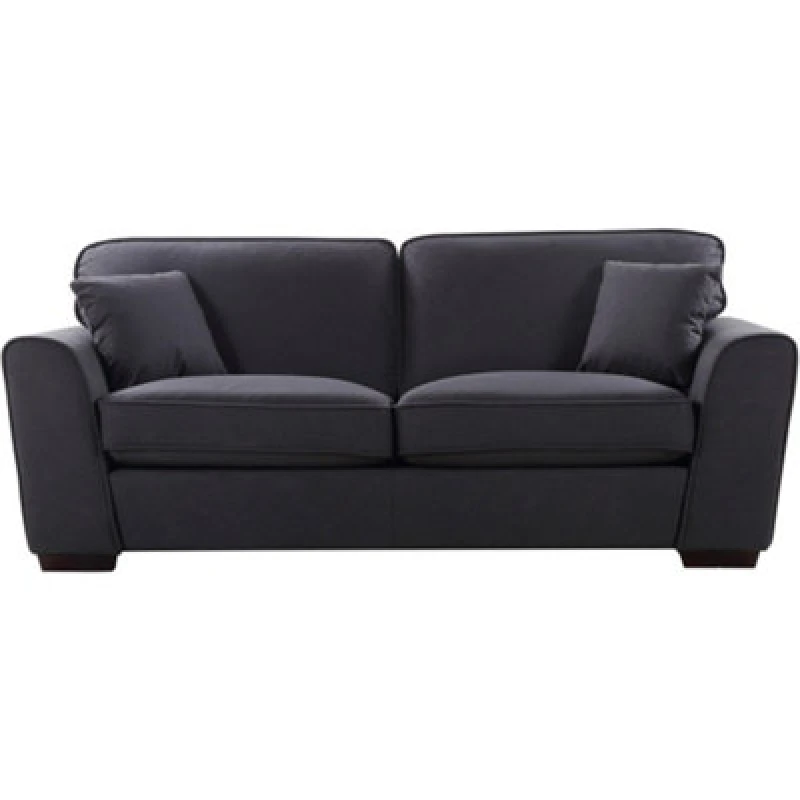 Image of Chelsea 204Cm Wide Charcoal Grey Herringbone Fabric 3 Seat Sofa With Scatter Cushions Included