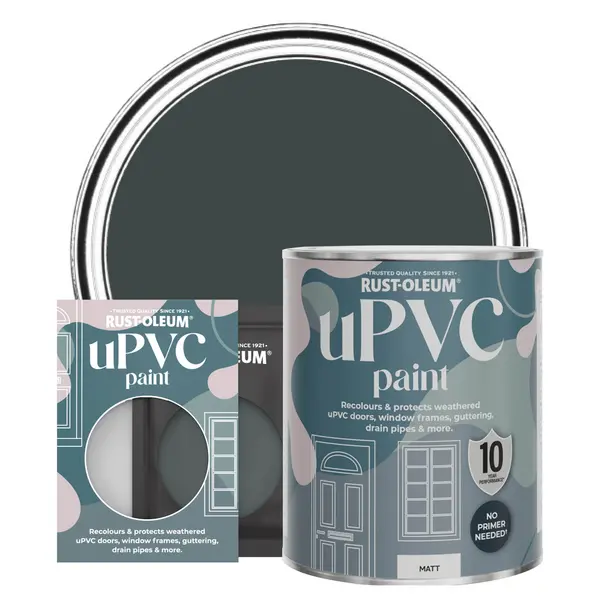 Image of Rust-Oleum uPVC Paint, Matt Finish - BLACK SAND - 750ml