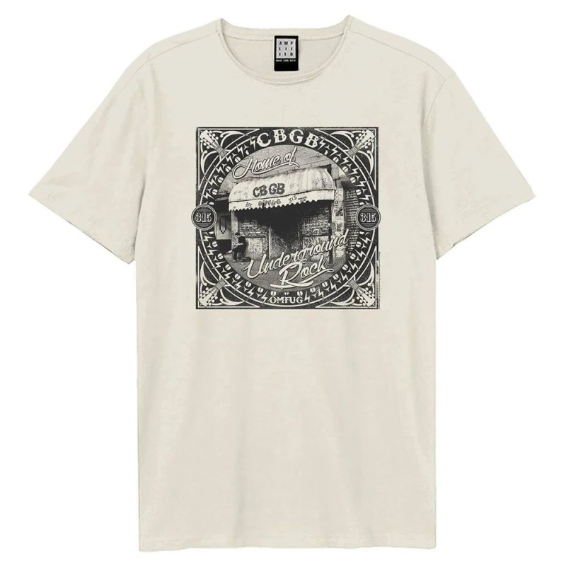 Image of Amplified Mens CBGB Underground Rock T-Shirt in Off-White Size: XS Off-White Male XS