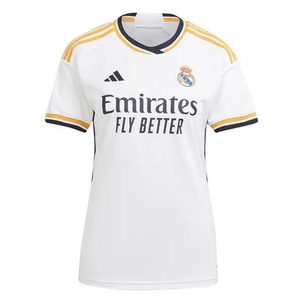 Image of adidas Real Madrid Home Shirt 2023 2024 Womens 18 (XXL) White 37644501510