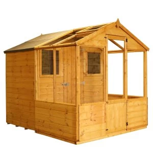 Image of Mercia Apex Greenhouse/Shed Combi - 8 x 6ft