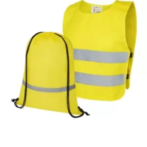 Image of Bullet Childrens/Kids Benedikte Hi-Vis Vest Set (3-6 Years) (Neon Yellow) - Neon Yellow