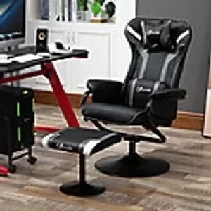 Image of Vinsetto Recliner PVC, Sponge, Steel Mixed-Grey 2 Pieces