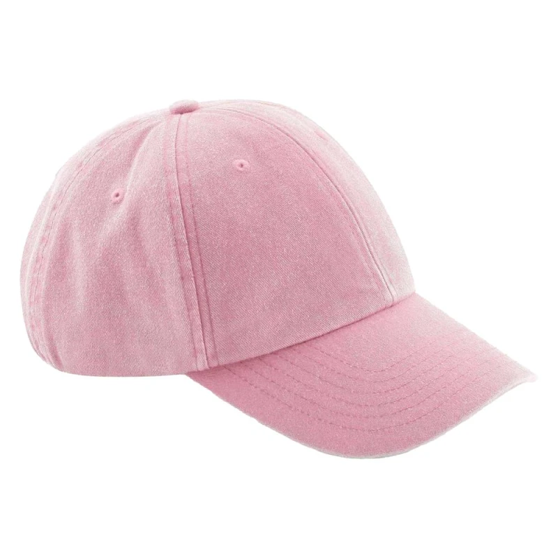 Image of Beechfield Mens Vintage Low Profile Baseball Cap in Light Pink Light Pink Male One Size