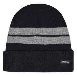 Image of Lonsdale Turn Up Beanie Hat Mens - Navy